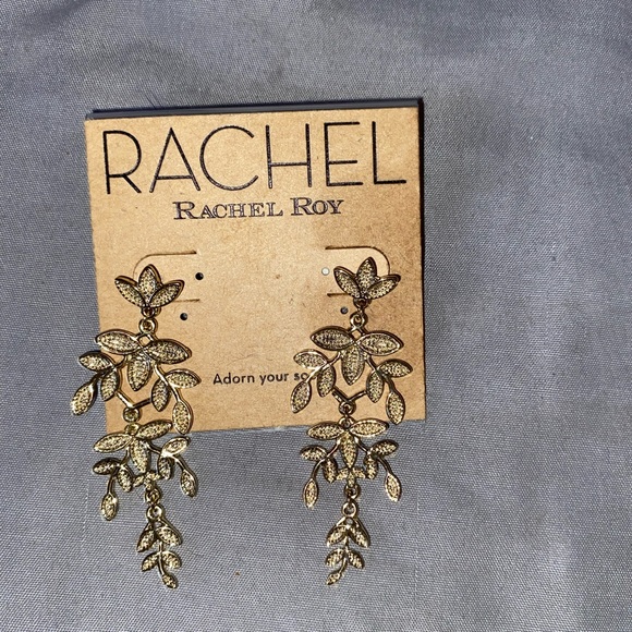 Leaf drop earrings by Rachel Roy - Picture 2 of 2